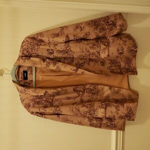 Cider Toile de Jouy Woven Oversized Blazer